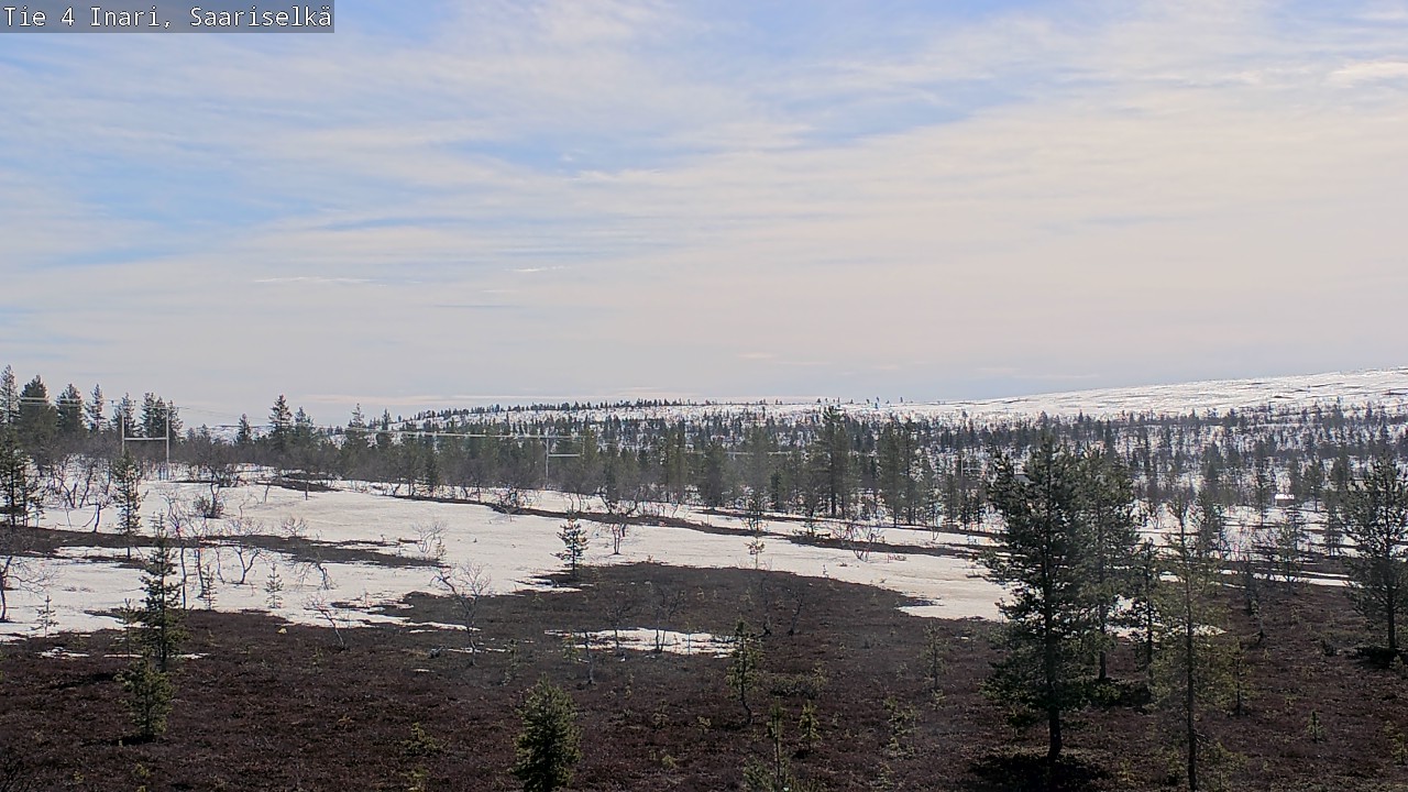 Weather Camera Image Road 4 Inari, Saariselkä, Kaunispää, Inari, Lappi