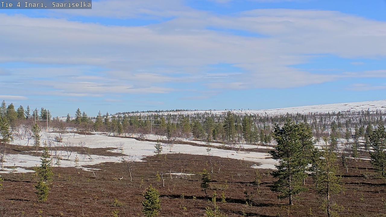 Weather Camera Image Road 4 Inari, Saariselkä, Kaunispää, Inari, Lappi