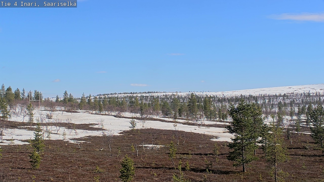 Weather Camera Image Road 4 Inari, Saariselkä, Kaunispää, Inari, Lappi