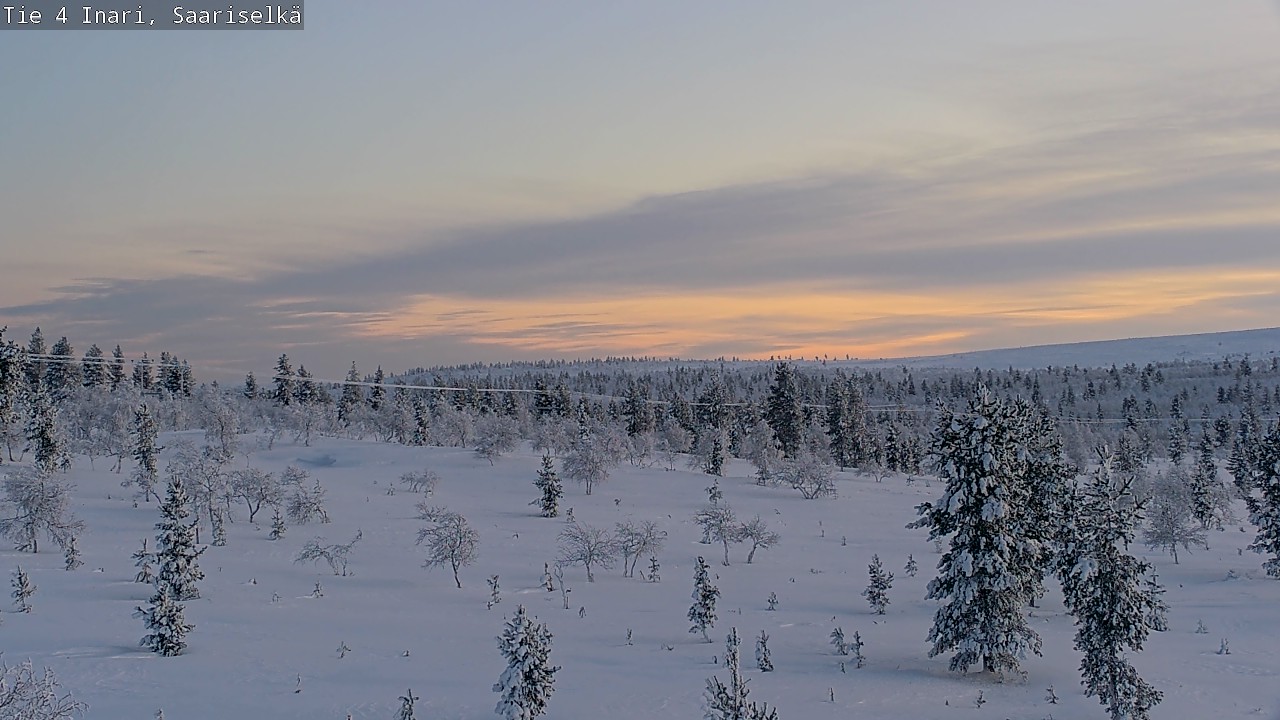 Weather Camera Image Road 4 Inari, Saariselkä, Kaunispää, Inari, Lappi