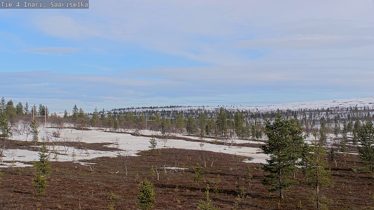 Weather Camera Image Road 4 Inari, Saariselkä, Kaunispää, Inari, Lappi