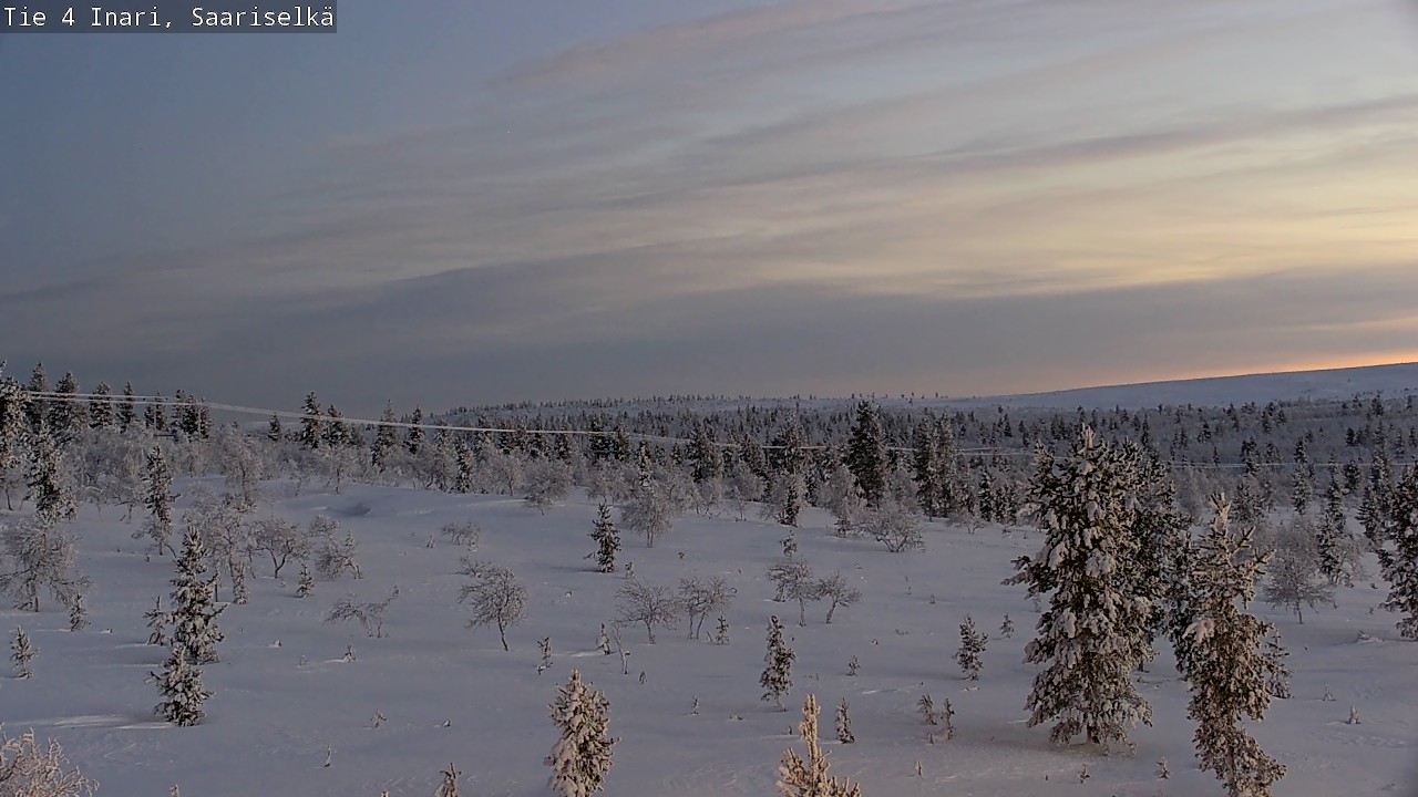 Weather Camera Image Road 4 Inari, Saariselkä, Kaunispää, Inari, Lappi