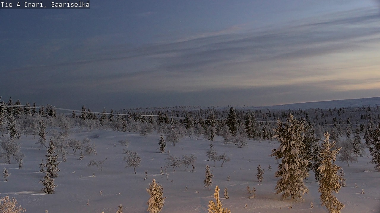Weather Camera Image Road 4 Inari, Saariselkä, Kaunispää, Inari, Lappi