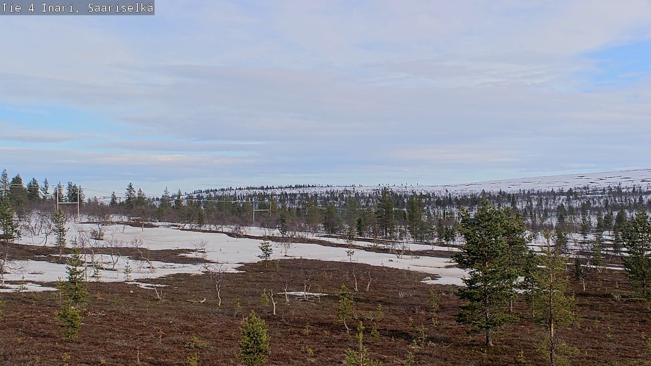 Weather Camera Image Road 4 Inari, Saariselkä, Kaunispää, Inari, Lappi