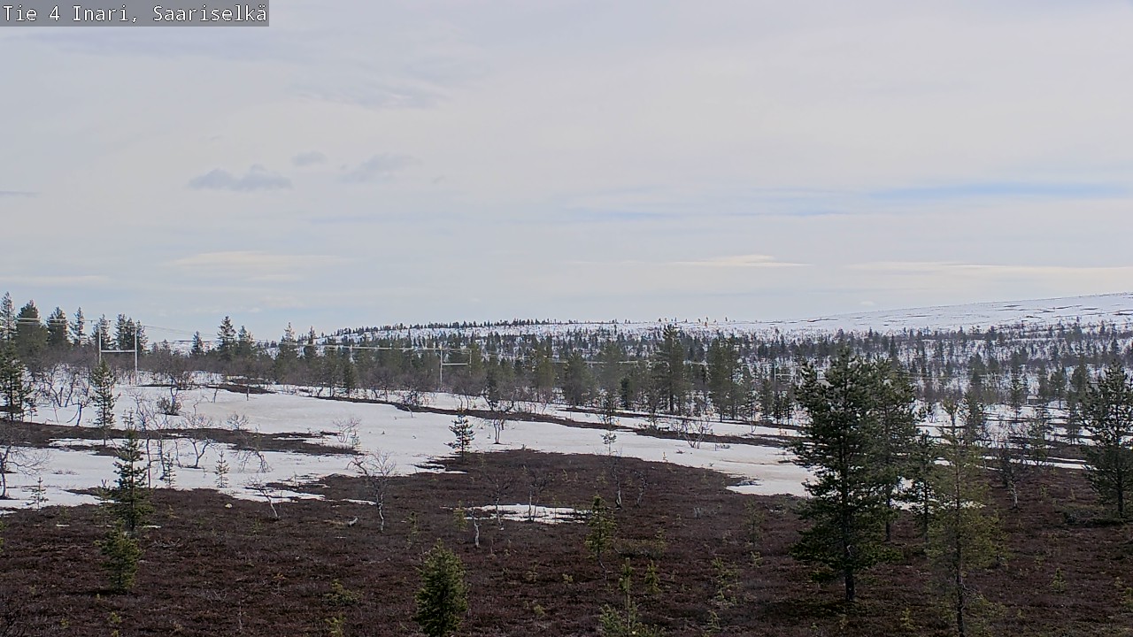 Weather Camera Image Road 4 Inari, Saariselkä, Kaunispää, Inari, Lappi