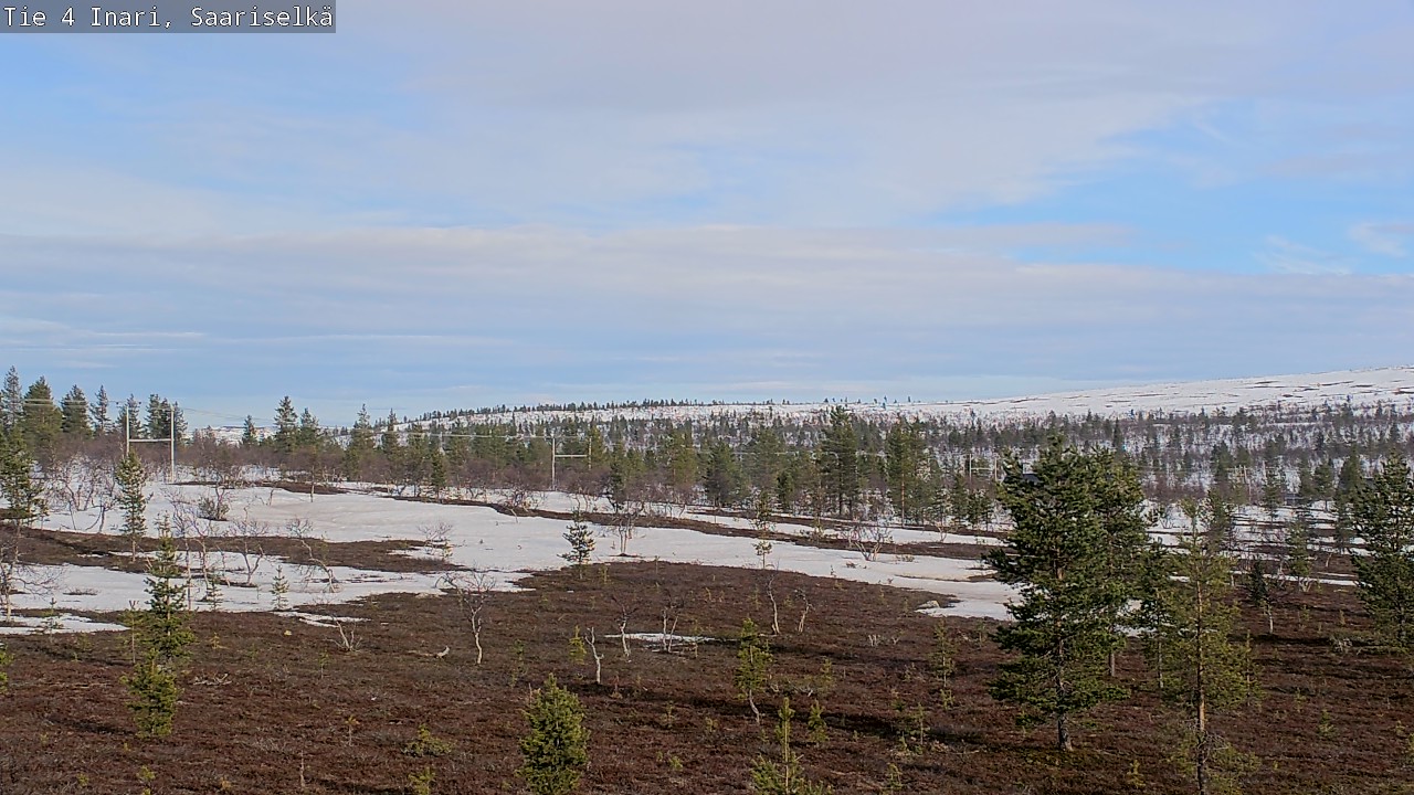 Weather Camera Image Road 4 Inari, Saariselkä, Kaunispää, Inari, Lappi
