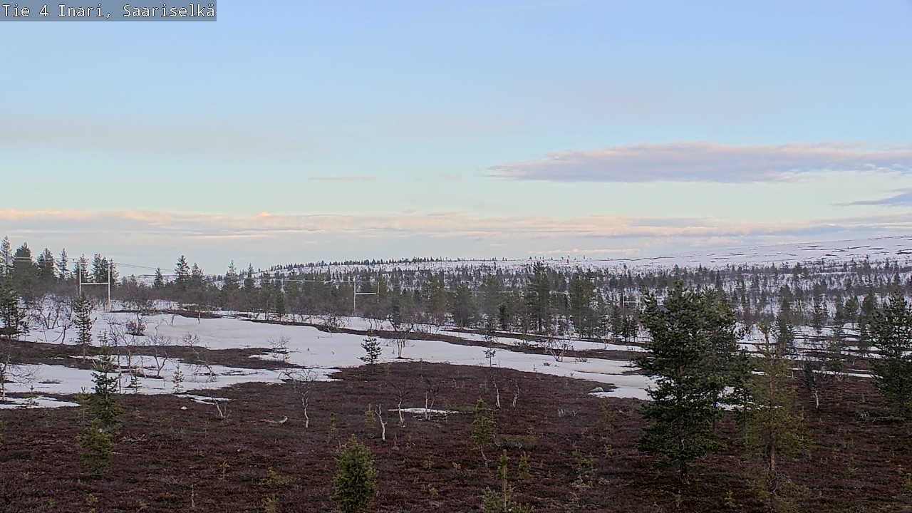Weather Camera Image Väg 4 Enare, Saariselkä, Kaunispää, Inari, Lappi