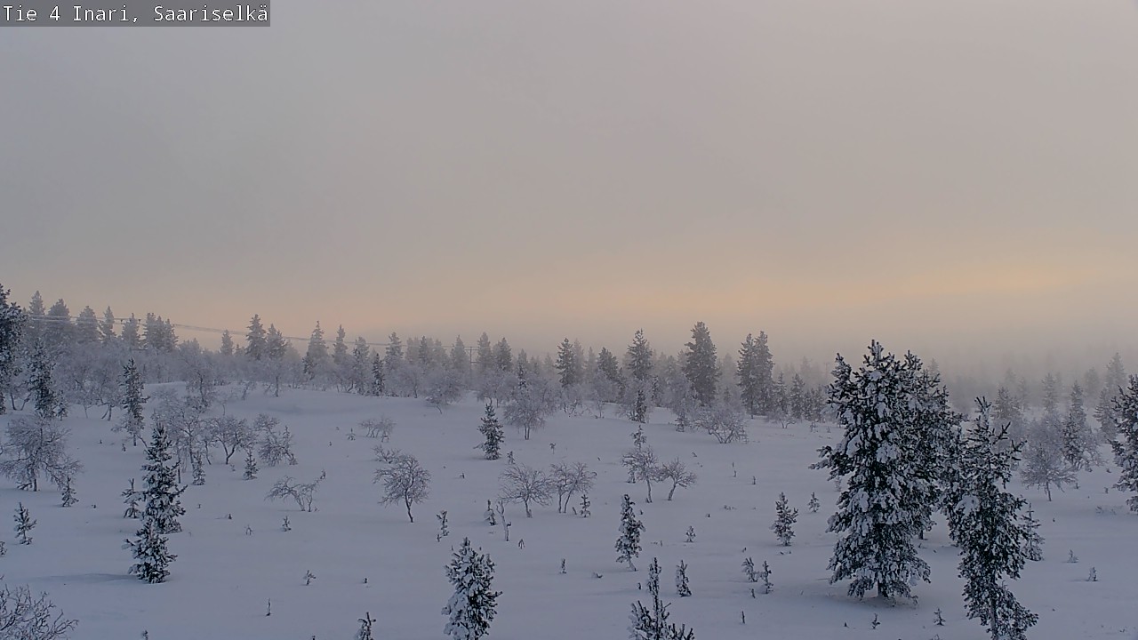 Weather Camera Image Road 4 Inari, Saariselkä, Kaunispää, Inari, Lappi