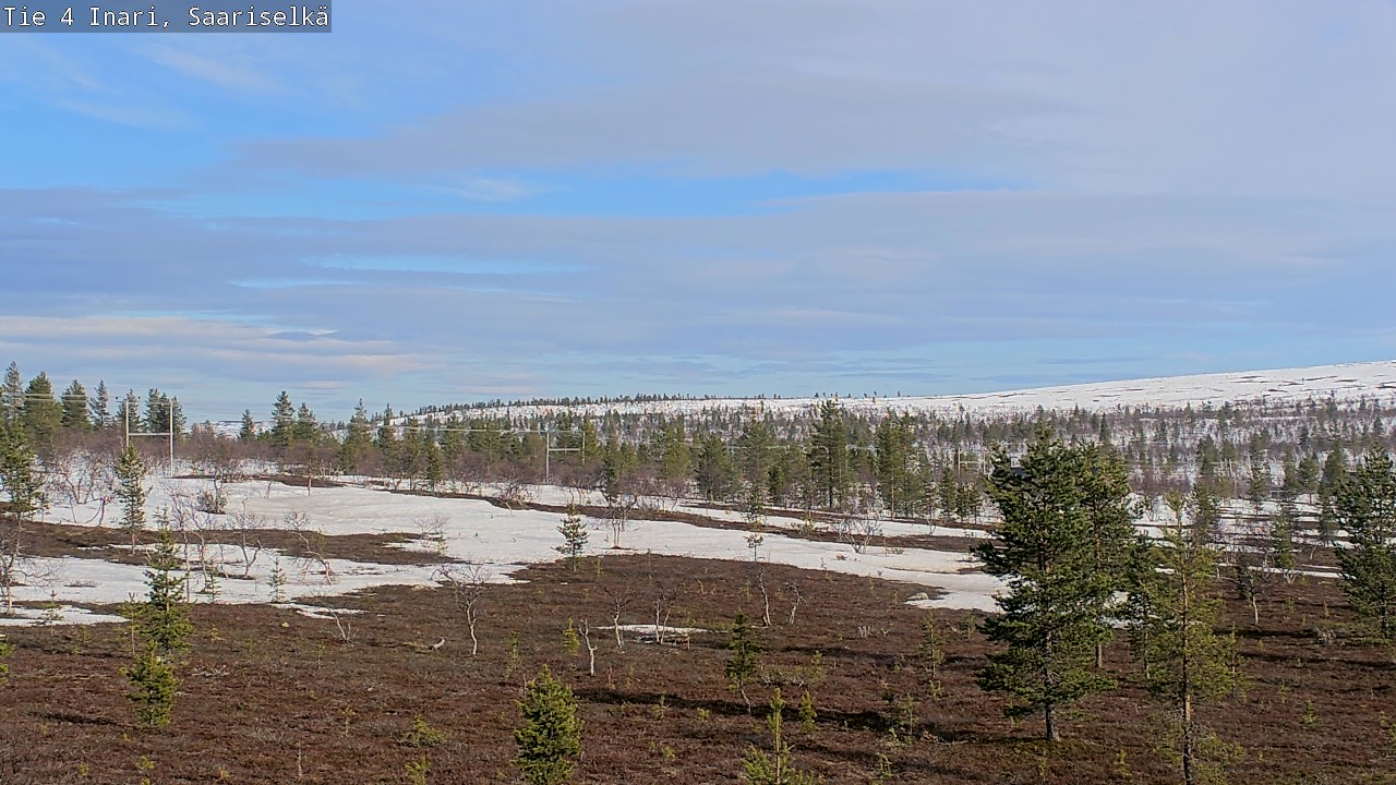 Weather Camera Image Road 4 Inari, Saariselkä, Kaunispää, Inari, Lappi