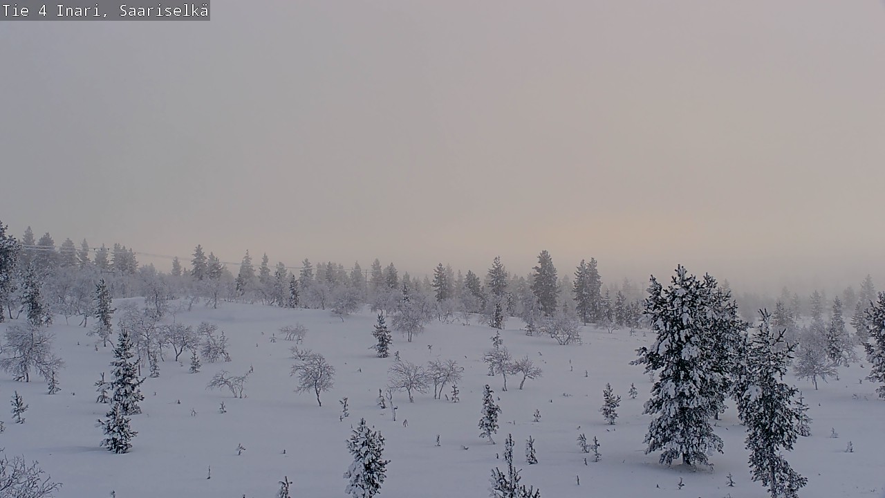 Weather Camera Image Road 4 Inari, Saariselkä, Kaunispää, Inari, Lappi
