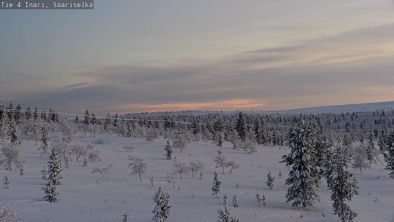 Weather Camera Image Road 4 Inari, Saariselkä, Kaunispää, Inari, Lappi