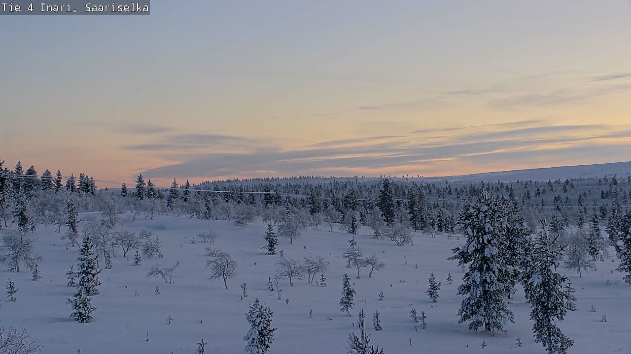 Weather Camera Image Road 4 Inari, Saariselkä, Kaunispää, Inari, Lappi