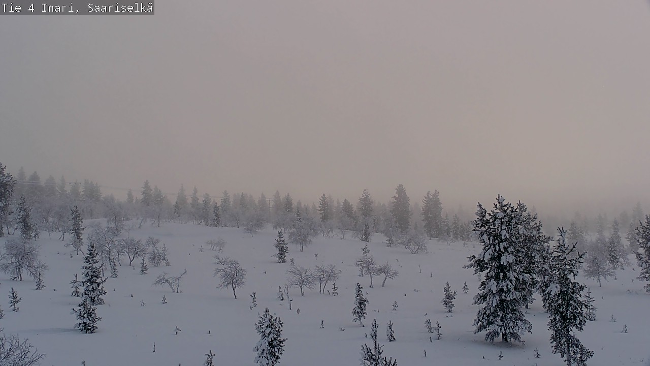 Weather Camera Image Road 4 Inari, Saariselkä, Kaunispää, Inari, Lappi