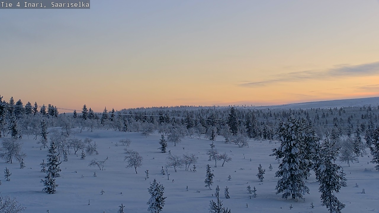 Weather Camera Image Road 4 Inari, Saariselkä, Kaunispää, Inari, Lappi