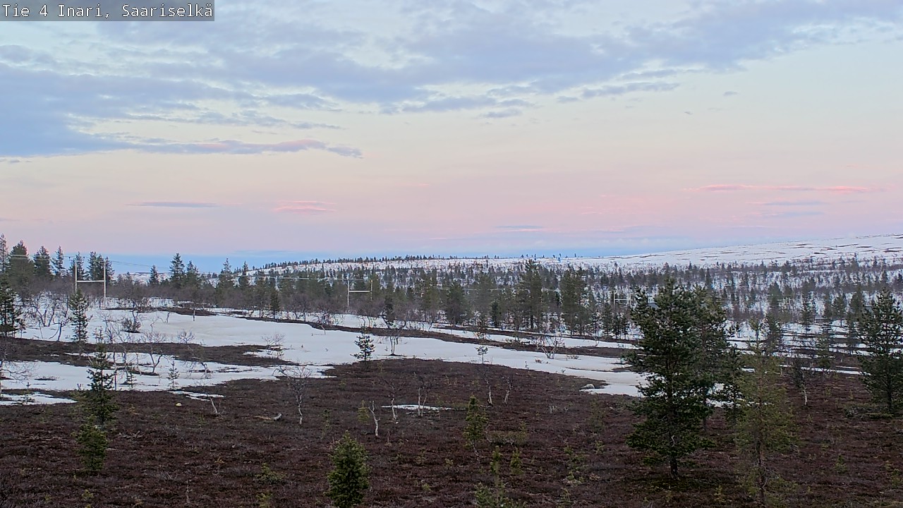 Weather Camera Image Road 4 Inari, Saariselkä, Kaunispää, Inari, Lappi