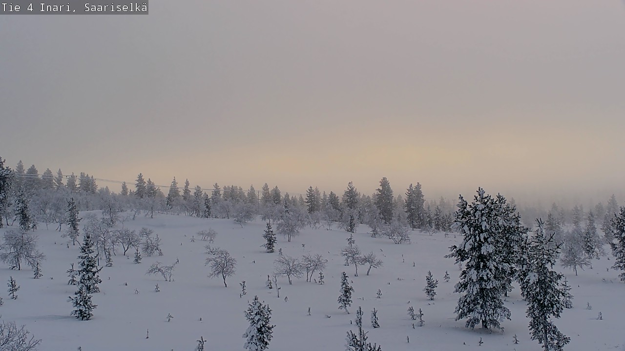 Weather Camera Image Road 4 Inari, Saariselkä, Kaunispää, Inari, Lappi
