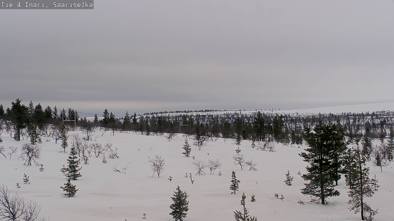 Weather Camera Image Road 4 Inari, Saariselkä, Kaunispää, Inari, Lappi