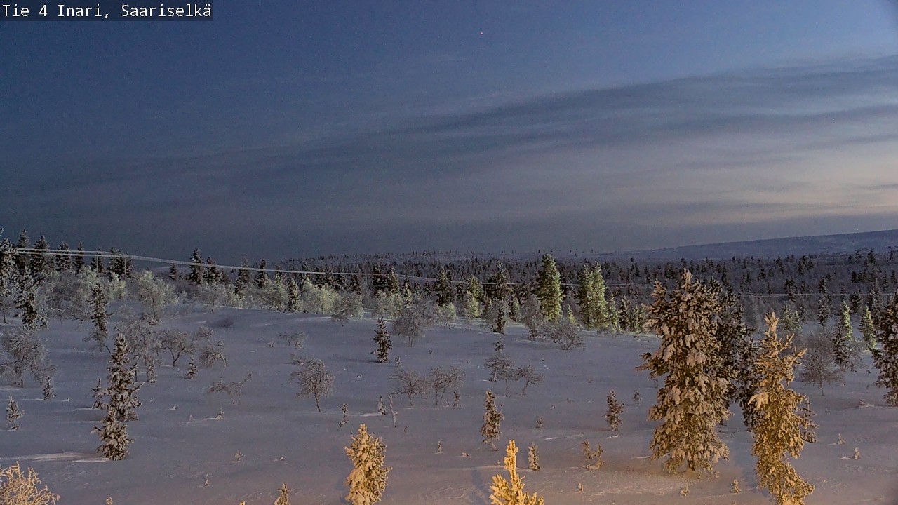 Weather Camera Image Väg 4 Enare, Saariselkä, Kaunispää, Inari, Lappi
