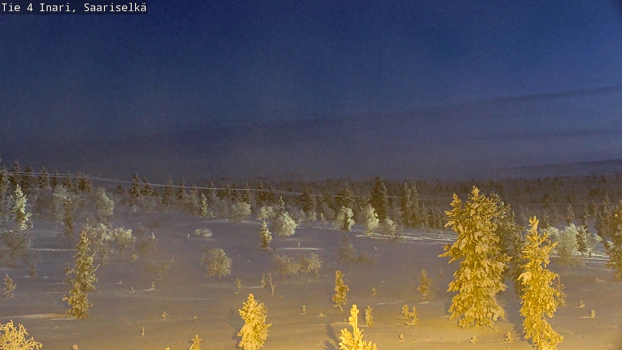 Weather Camera Image Väg 4 Enare, Saariselkä, Kaunispää, Inari, Lappi