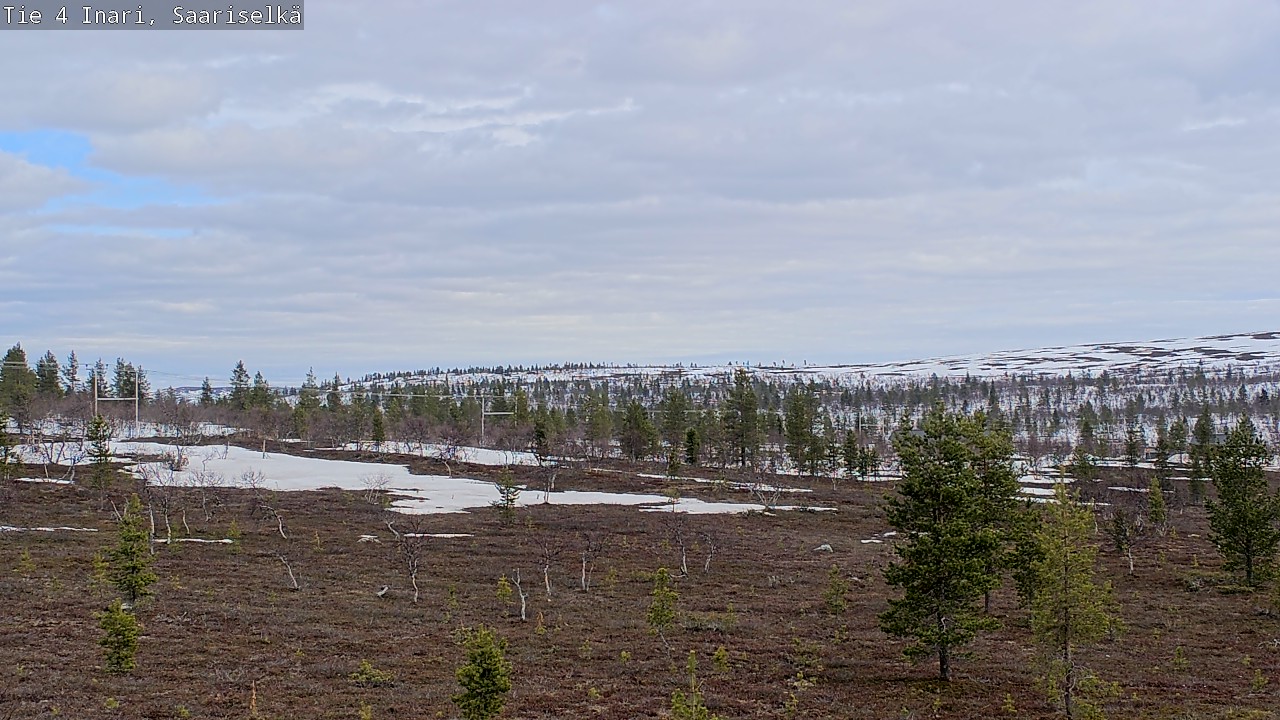 Weather Camera Image Väg 4 Enare, Saariselkä, Kaunispää, Inari, Lappi
