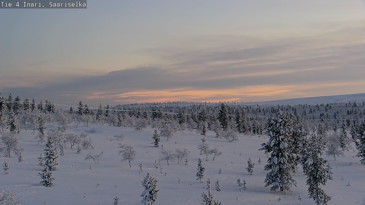 Weather Camera Image Road 4 Inari, Saariselkä, Kaunispää, Inari, Lappi