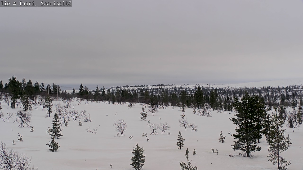 Weather Camera Image Road 4 Inari, Saariselkä, Kaunispää, Inari, Lappi