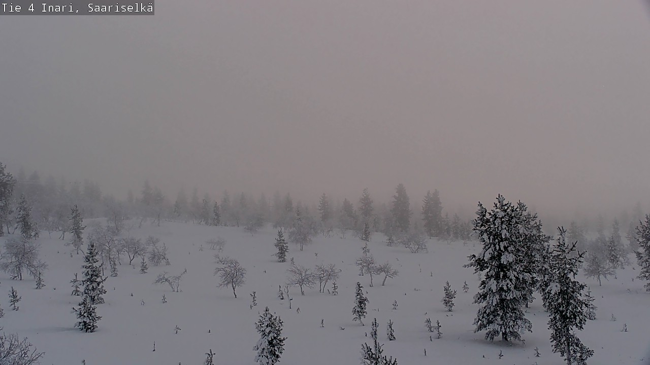 Weather Camera Image Road 4 Inari, Saariselkä, Kaunispää, Inari, Lappi