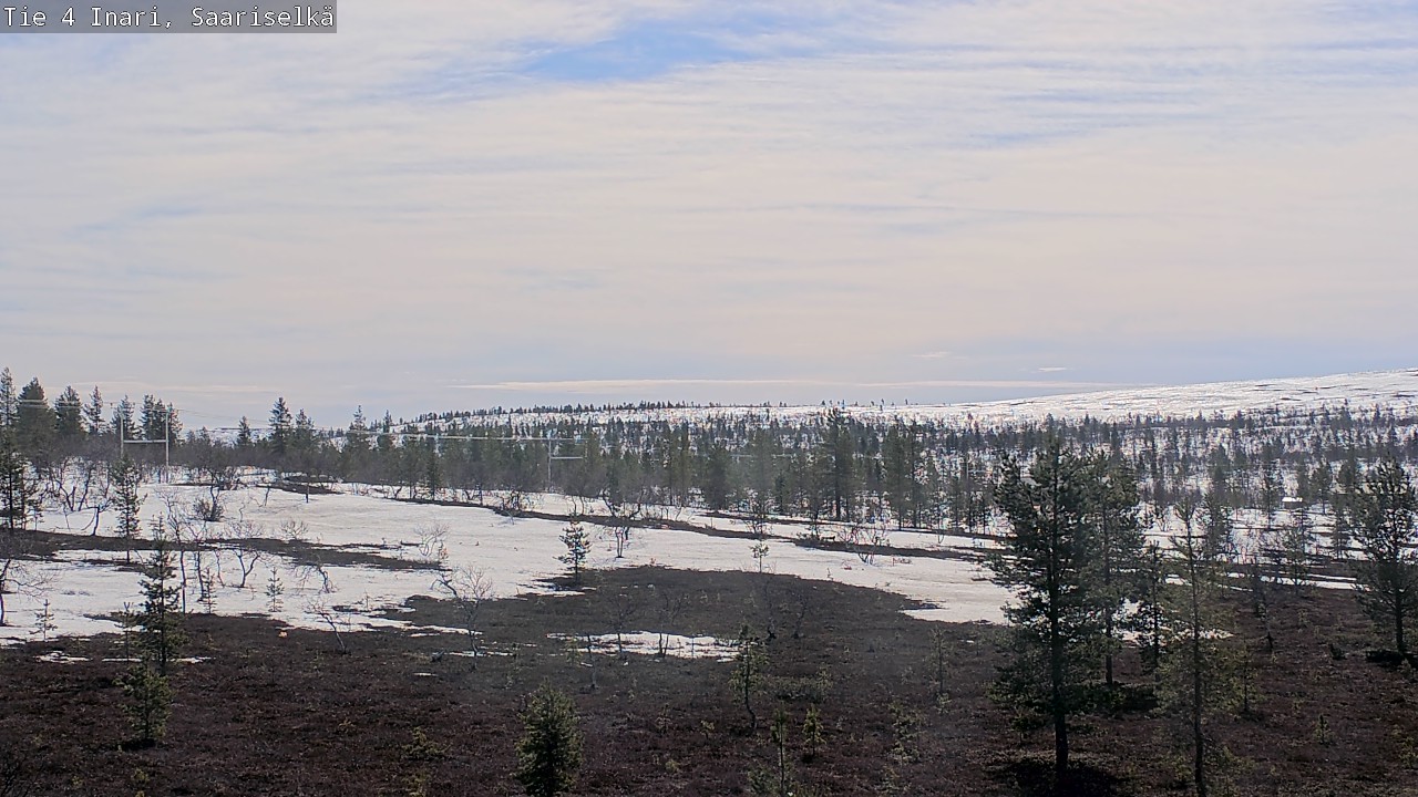 Weather Camera Image Road 4 Inari, Saariselkä, Kaunispää, Inari, Lappi