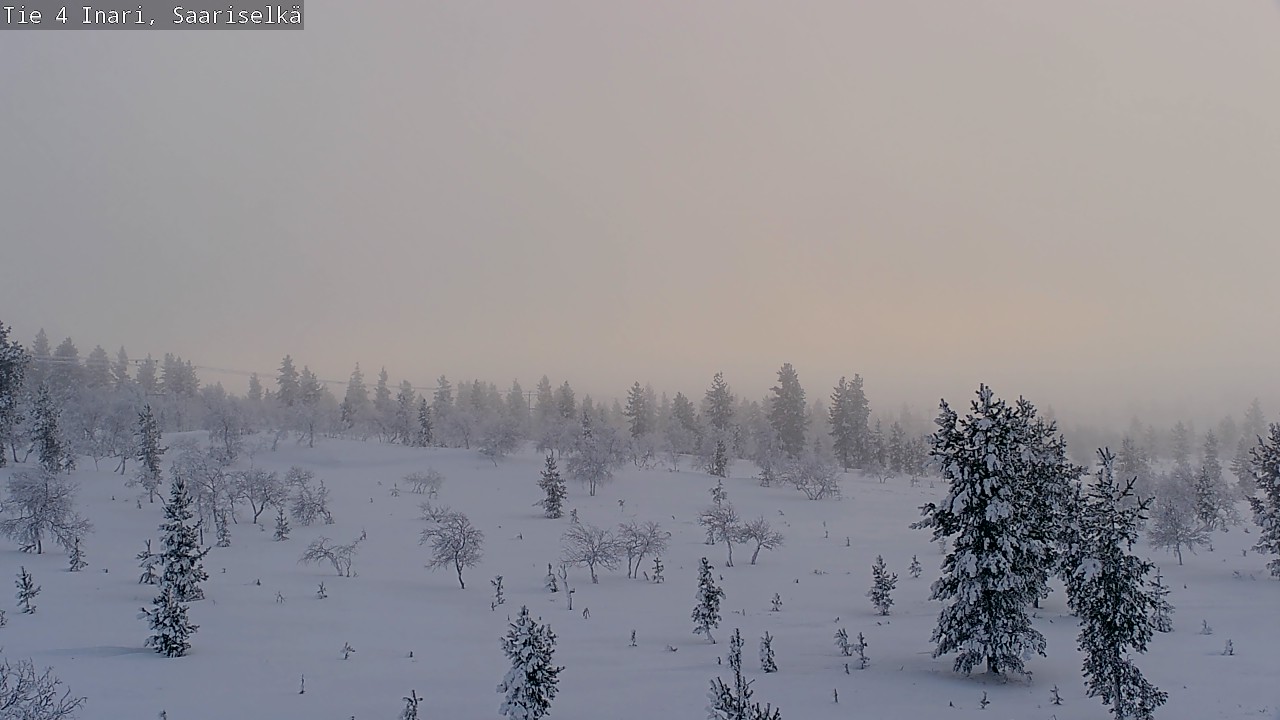 Weather Camera Image Road 4 Inari, Saariselkä, Kaunispää, Inari, Lappi
