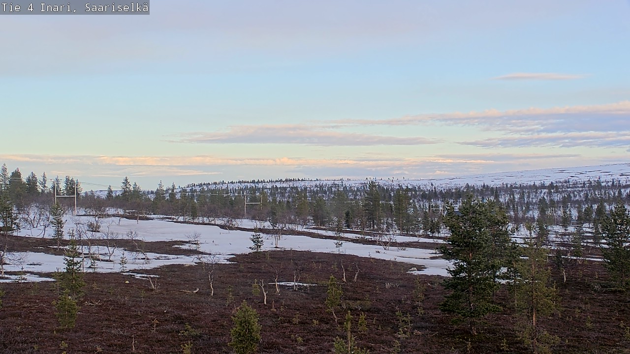 Weather Camera Image Road 4 Inari, Saariselkä, Kaunispää, Inari, Lappi