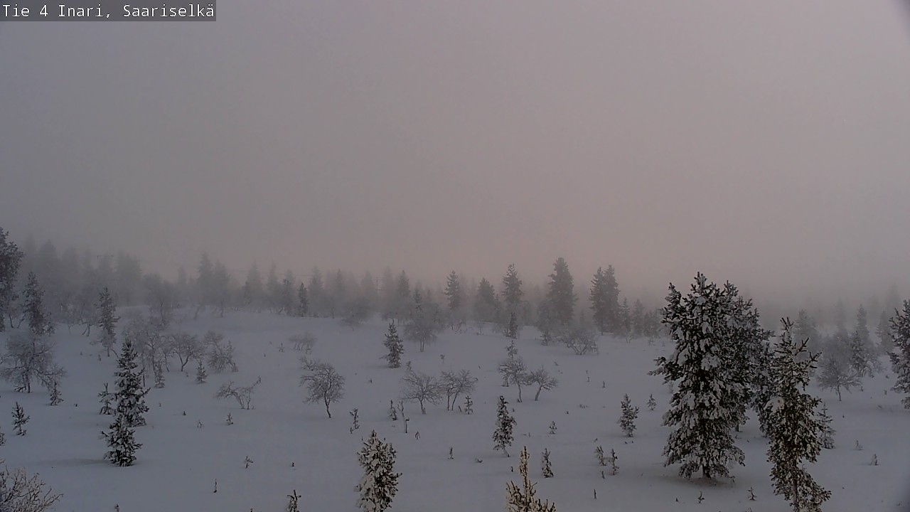 Weather Camera Image Road 4 Inari, Saariselkä, Kaunispää, Inari, Lappi
