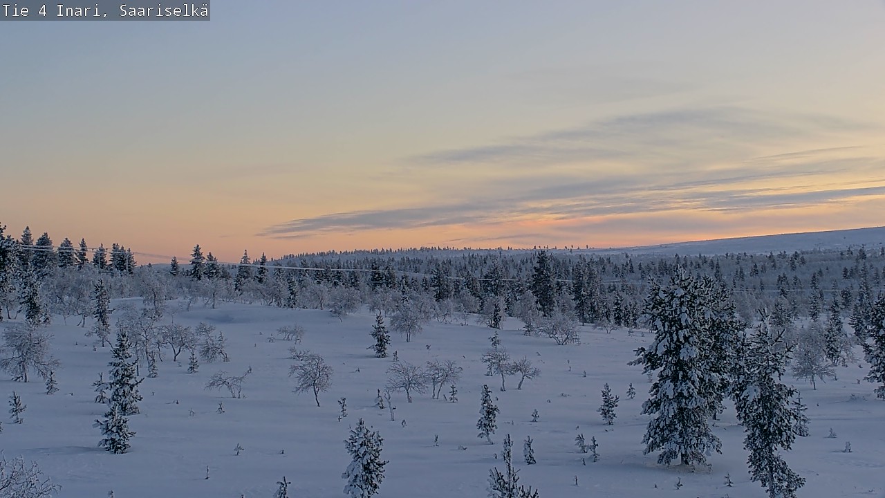Weather Camera Image Road 4 Inari, Saariselkä, Kaunispää, Inari, Lappi