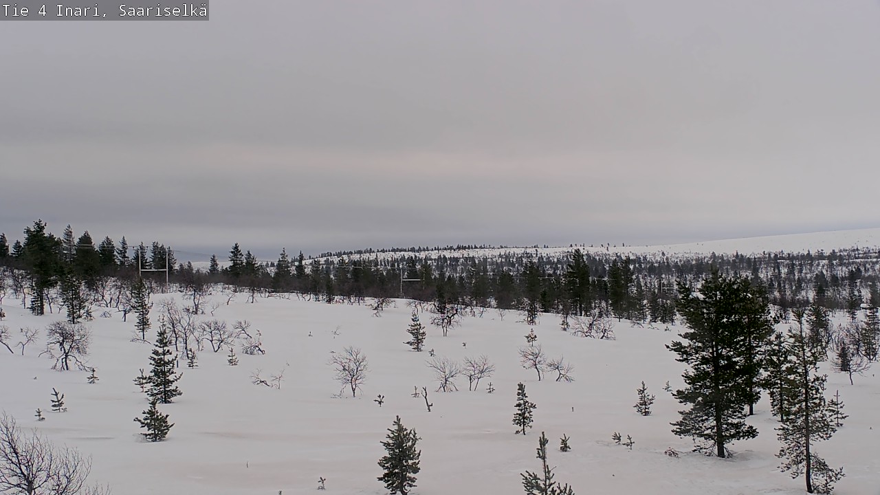 Weather Camera Image Road 4 Inari, Saariselkä, Kaunispää, Inari, Lappi