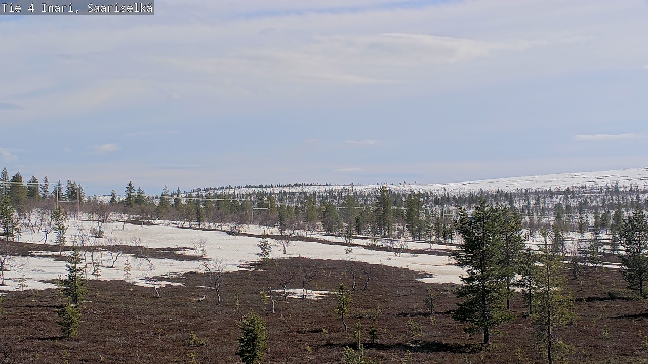 Weather Camera Image Road 4 Inari, Saariselkä, Kaunispää, Inari, Lappi