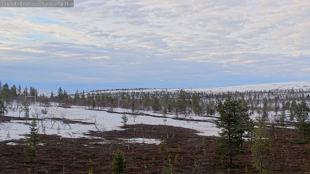 Weather Camera Image Road 4 Inari, Saariselkä, Kaunispää, Inari, Lappi