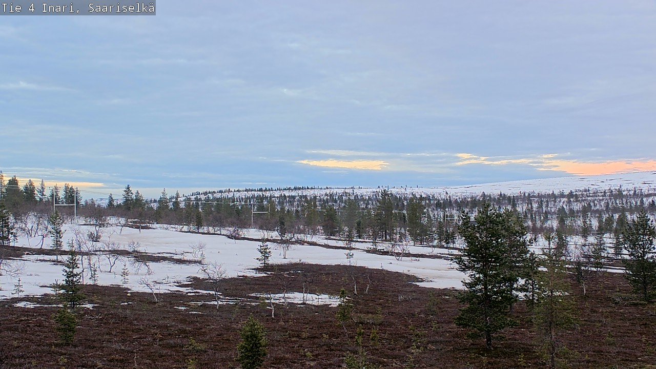 Weather Camera Image Road 4 Inari, Saariselkä, Kaunispää, Inari, Lappi
