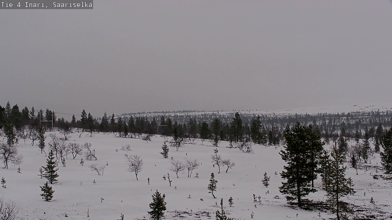 Weather Camera Image Väg 4 Enare, Saariselkä, Kaunispää, Inari, Lappi