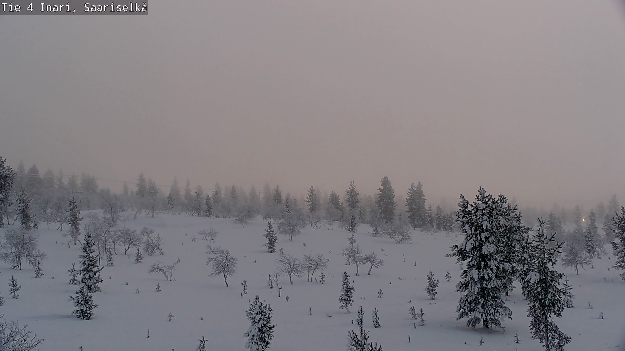 Weather Camera Image Road 4 Inari, Saariselkä, Kaunispää, Inari, Lappi