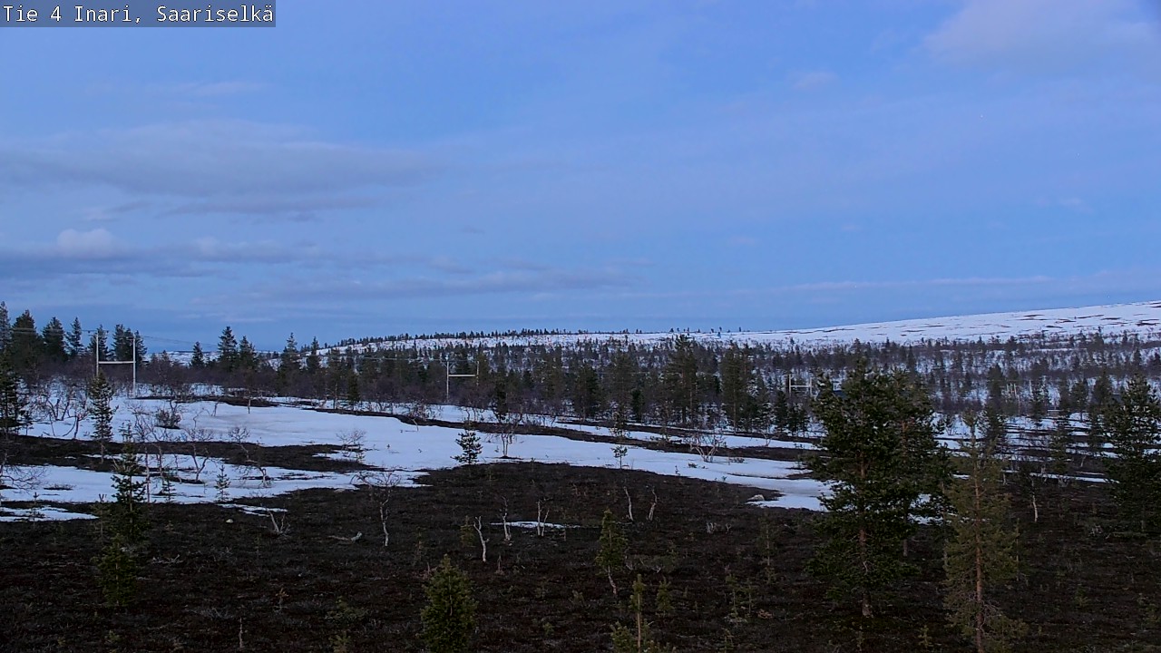 Weather Camera Image Road 4 Inari, Saariselkä, Kaunispää, Inari, Lappi