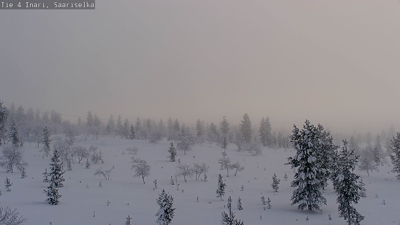 Weather Camera Image Road 4 Inari, Saariselkä, Kaunispää, Inari, Lappi