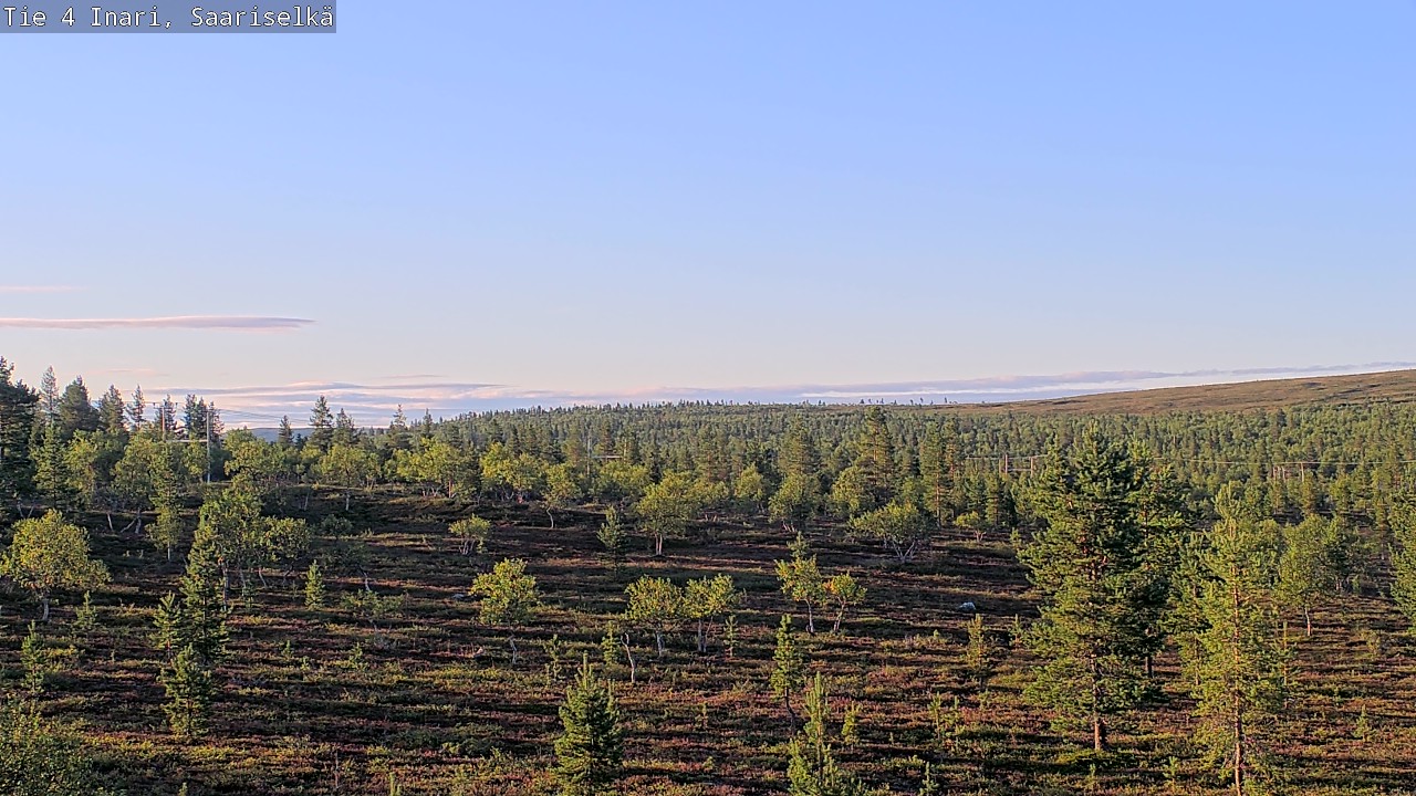 Weather Camera Image Road 4 Inari, Saariselkä, Kaunispää, Inari, Lappi