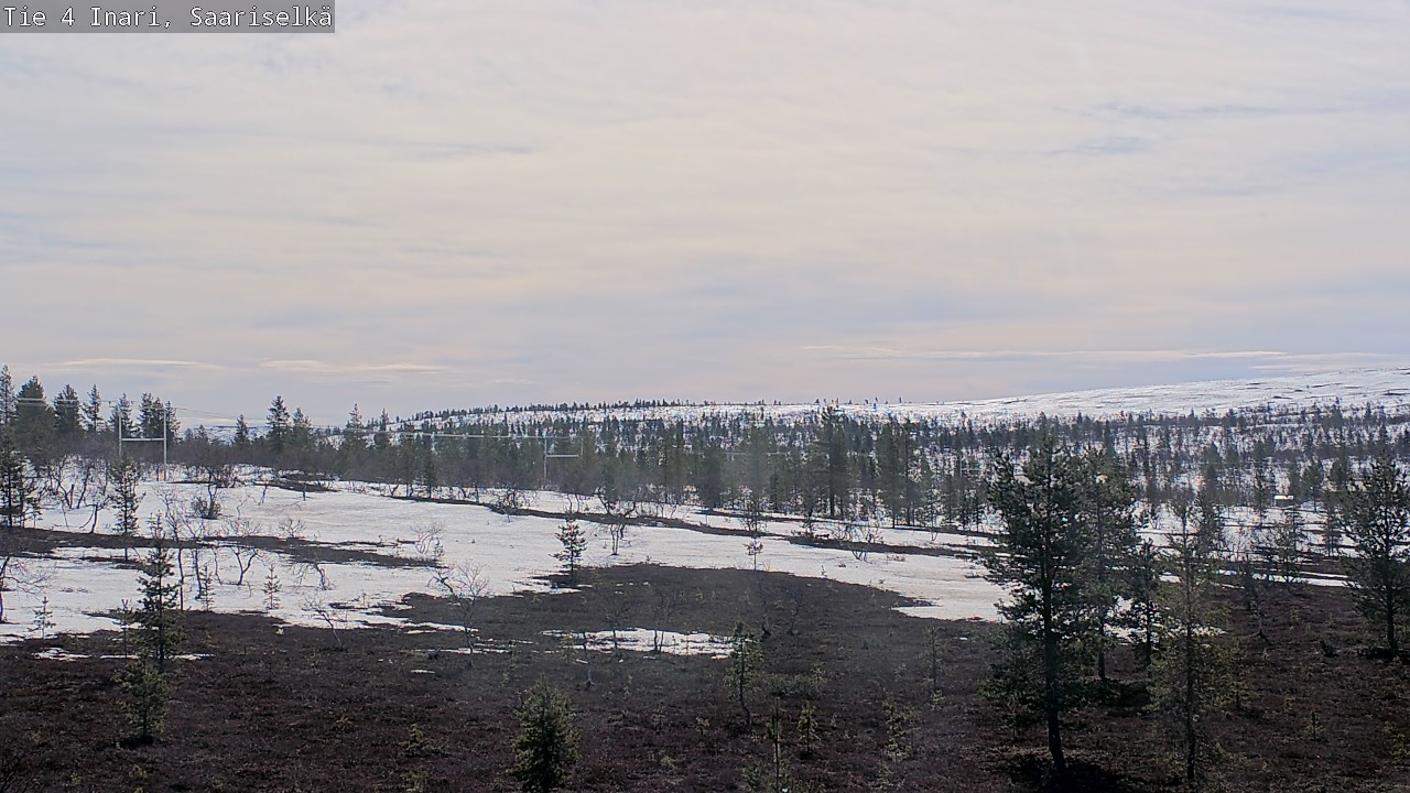 Weather Camera Image Road 4 Inari, Saariselkä, Kaunispää, Inari, Lappi