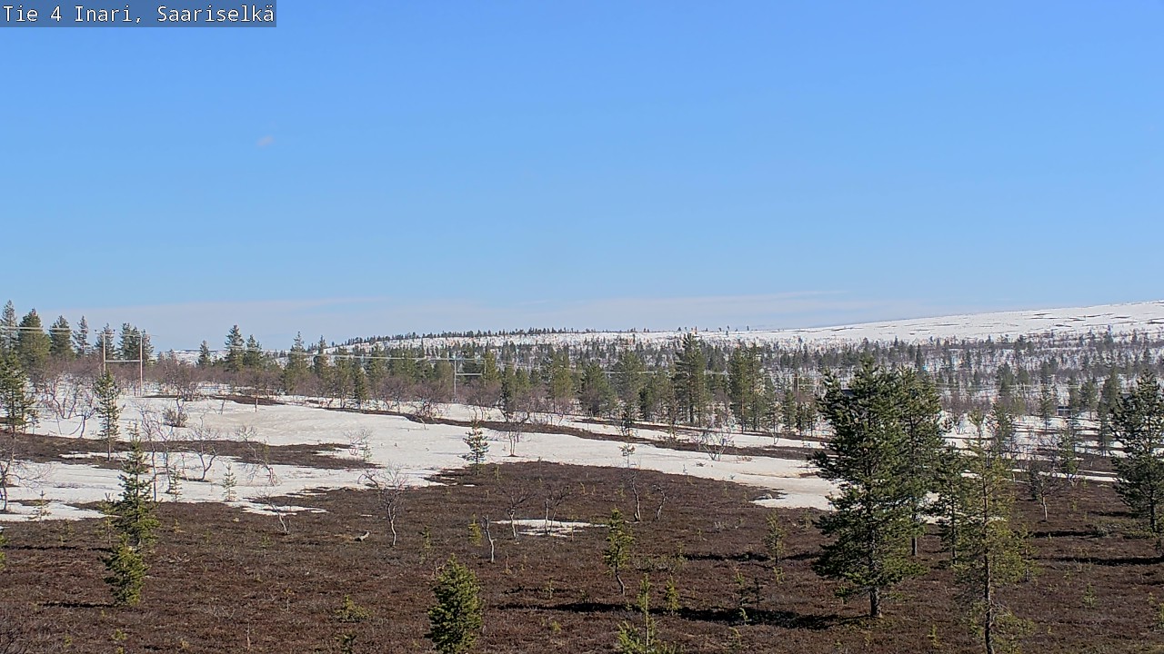 Weather Camera Image Road 4 Inari, Saariselkä, Kaunispää, Inari, Lappi