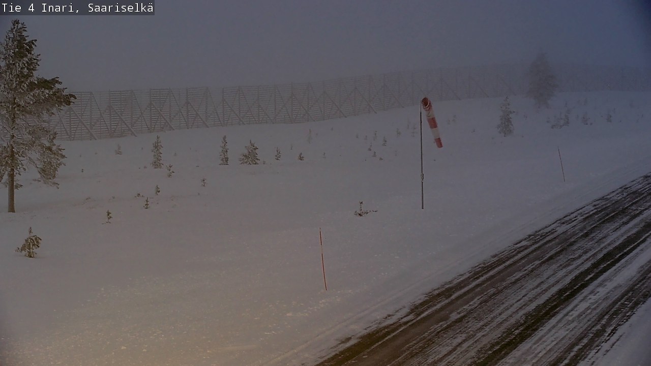 Weather Camera Image Road 4 Inari, Saariselkä, Kaunispää, Inari, Lappi