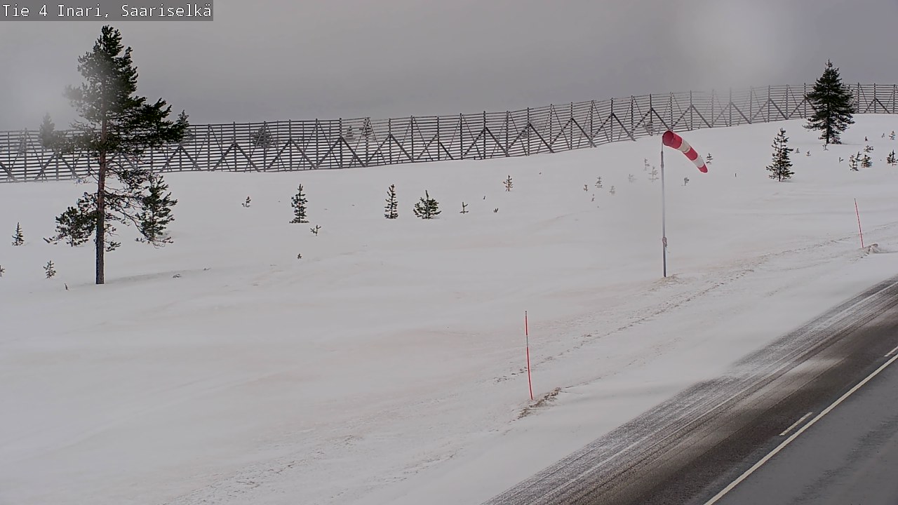 Weather Camera Image Väg 4 Enare, Saariselkä, Kaunispää, Inari, Lappi