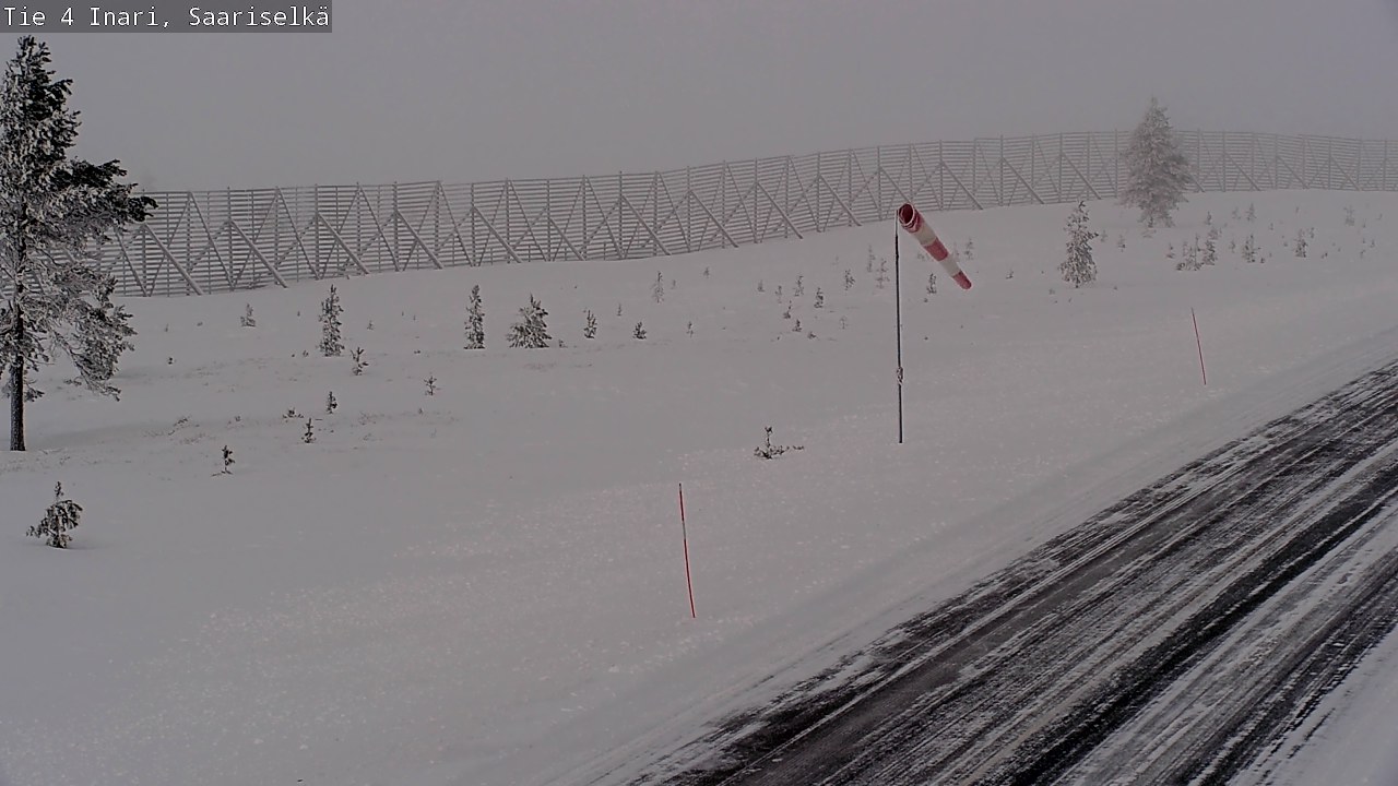 Weather Camera Image Road 4 Inari, Saariselkä, Kaunispää, Inari, Lappi