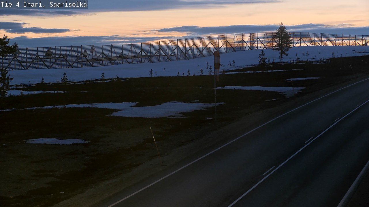 Weather Camera Image Road 4 Inari, Saariselkä, Kaunispää, Inari, Lappi