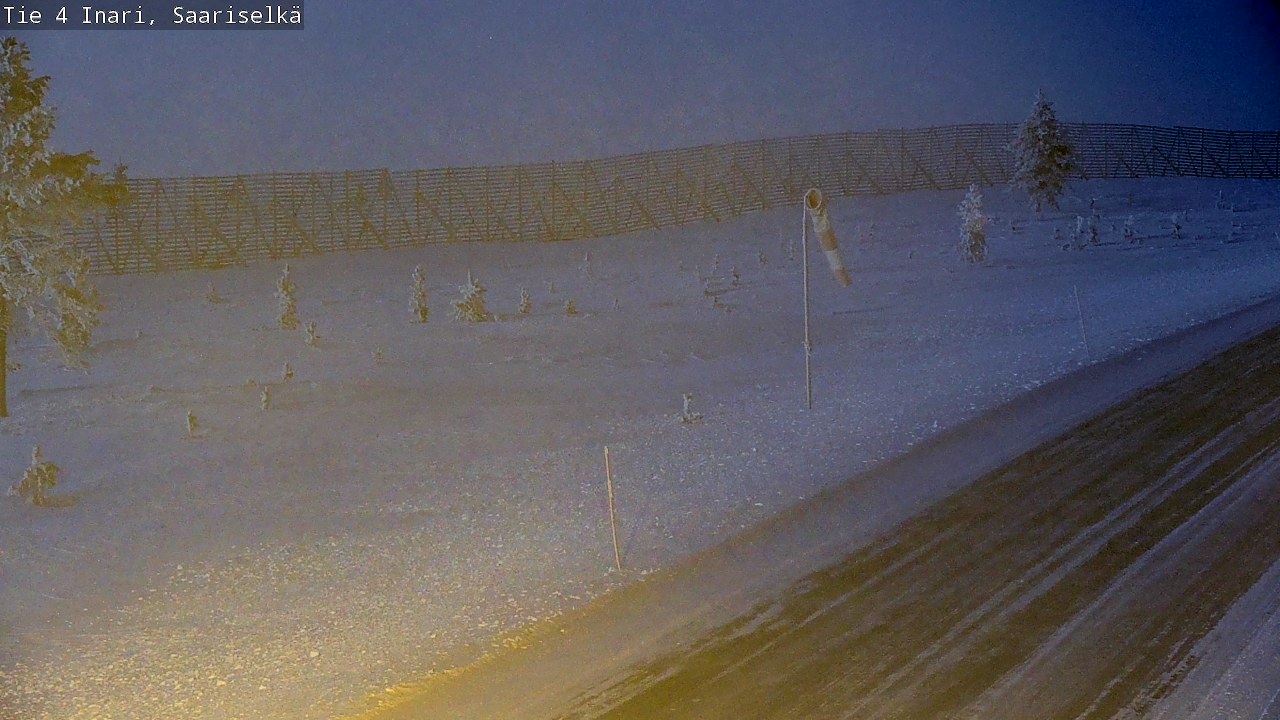 Weather Camera Image Väg 4 Enare, Saariselkä, Kaunispää, Inari, Lappi
