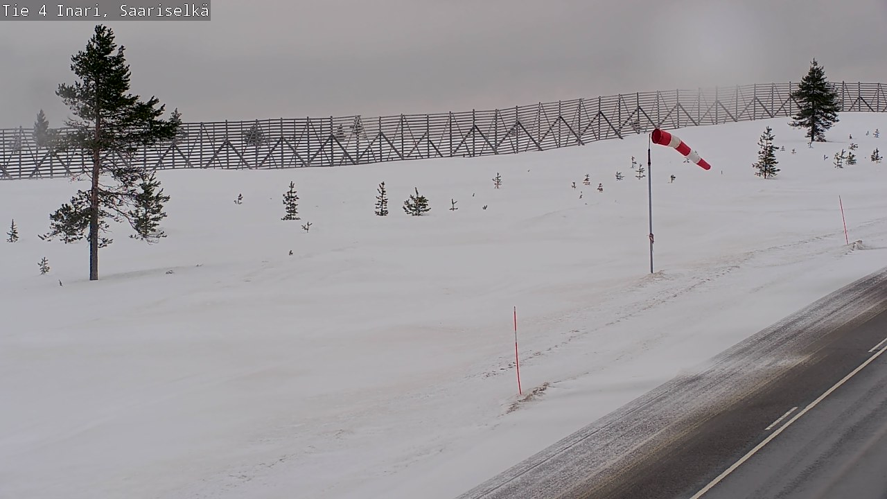 Weather Camera Image Väg 4 Enare, Saariselkä, Kaunispää, Inari, Lappi