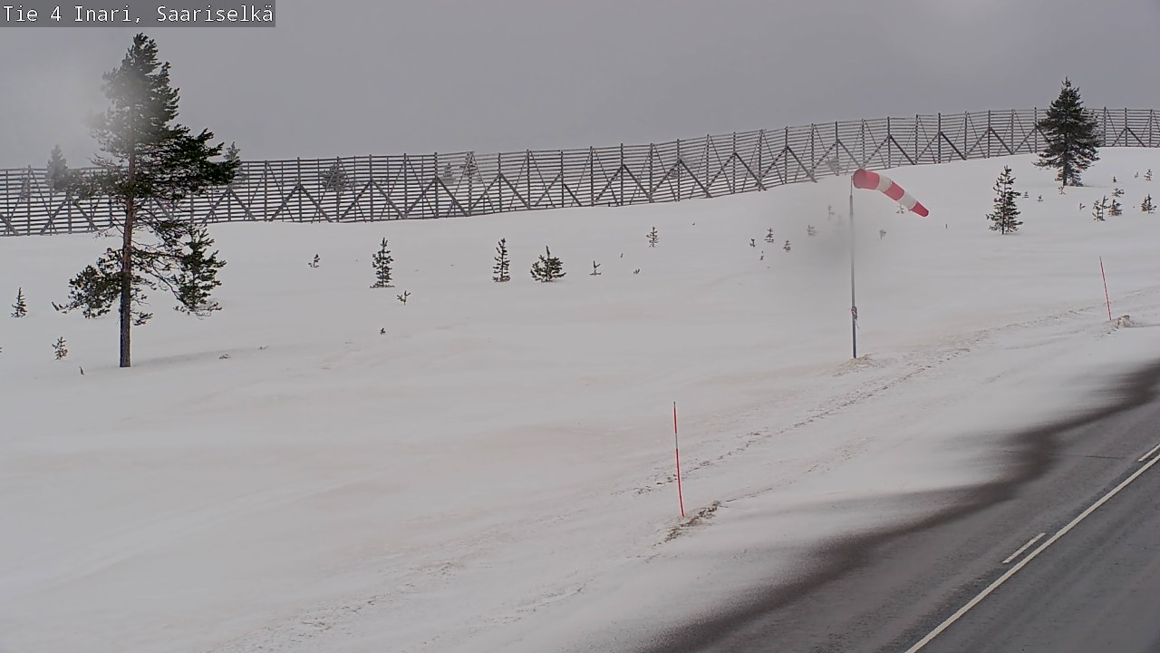 Weather Camera Image Väg 4 Enare, Saariselkä, Kaunispää, Inari, Lappi